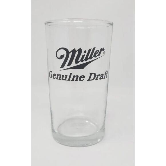 Vintage Miller Genuine Draft Beer Glass 6oz 4.5" x 2.5" Taster Glass MS1 - Picture 1 of 5